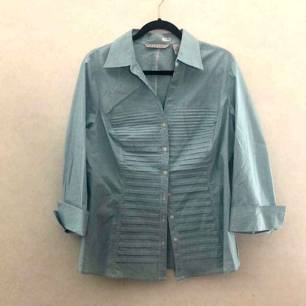 Blue striped blouse